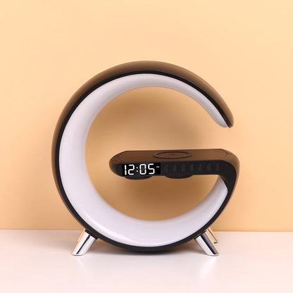 ✨ G Lamp with Wireless Charger ⚡ | Bluetooth Speaker 🎵 | Digital Clock ⏰ – 3-in-1 Smart Gadget